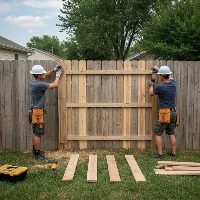 Backyard Fence Staining